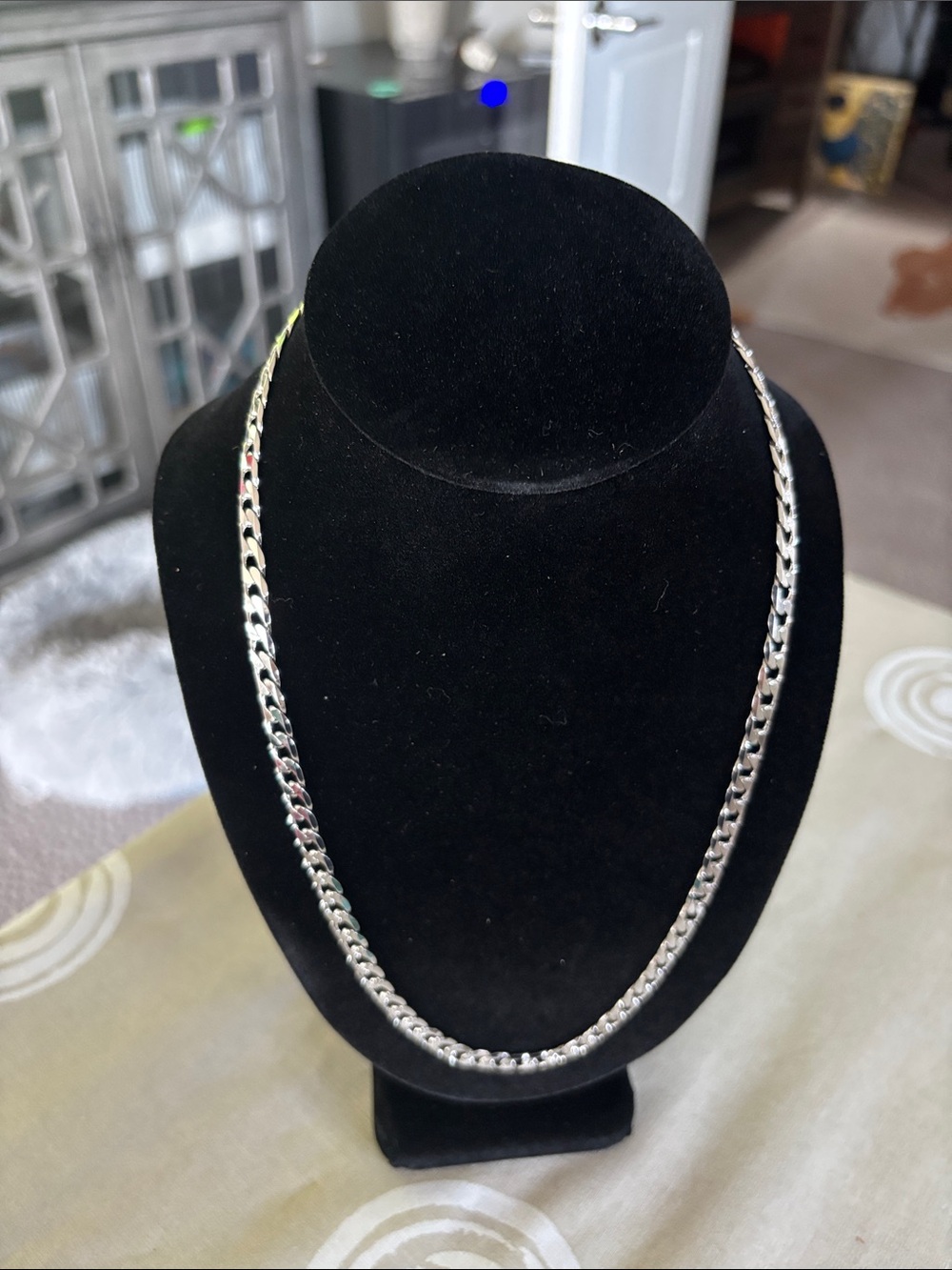 Figaro Chain Necklace - Silver over Stainless Steel